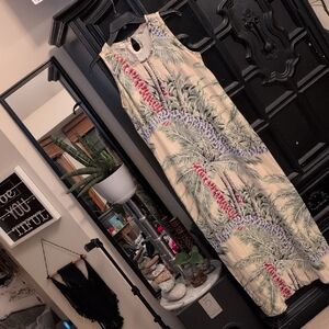 100% Silk Vintage Tommy Bahama Tropical Sleeveless Maxi Dress